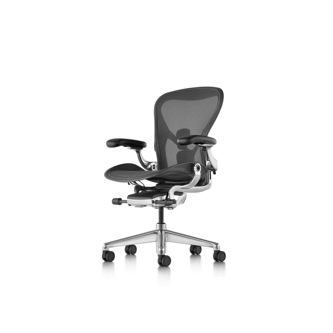 Aeron Graphite Task Chair with Fully Polished Base Size B